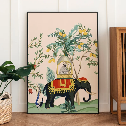 Desi Jungle Vibes Set of 3 Wall Painting