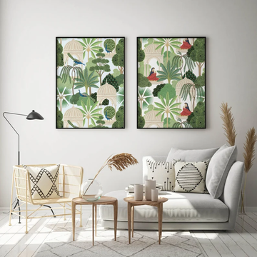 Palm & Pattern Indian Print Wall Painting