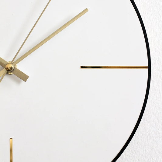 Leather Loop White Clock