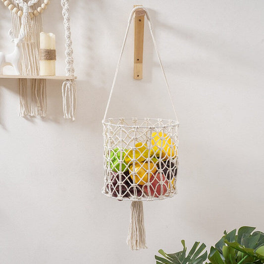 Macrame Fruit Basket Wall Hanging