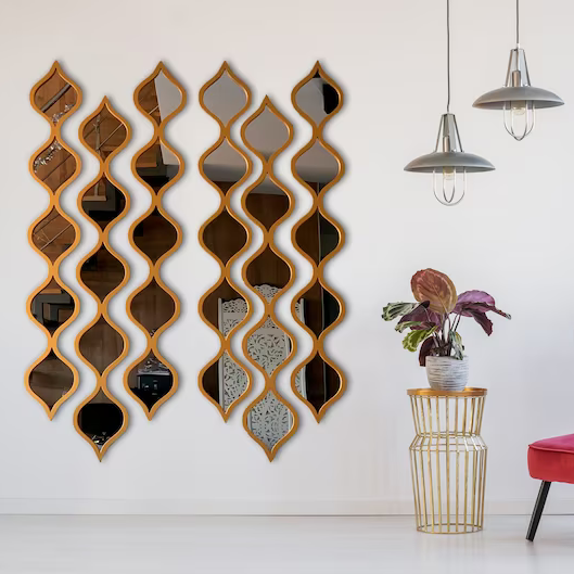DropFrame Mirror Wood Wall Decor