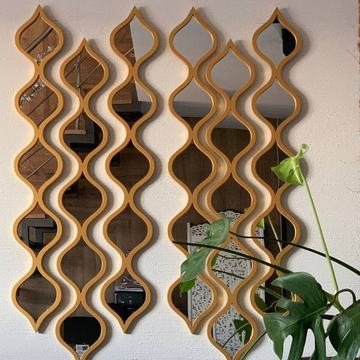 DropFrame Mirror Wood Wall Decor