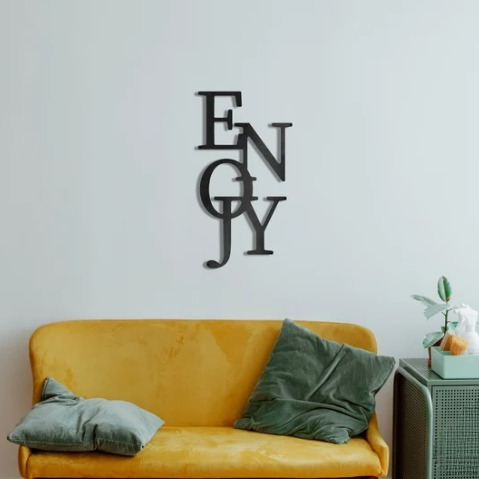 Enjoy Sign Wood Wall Decor
