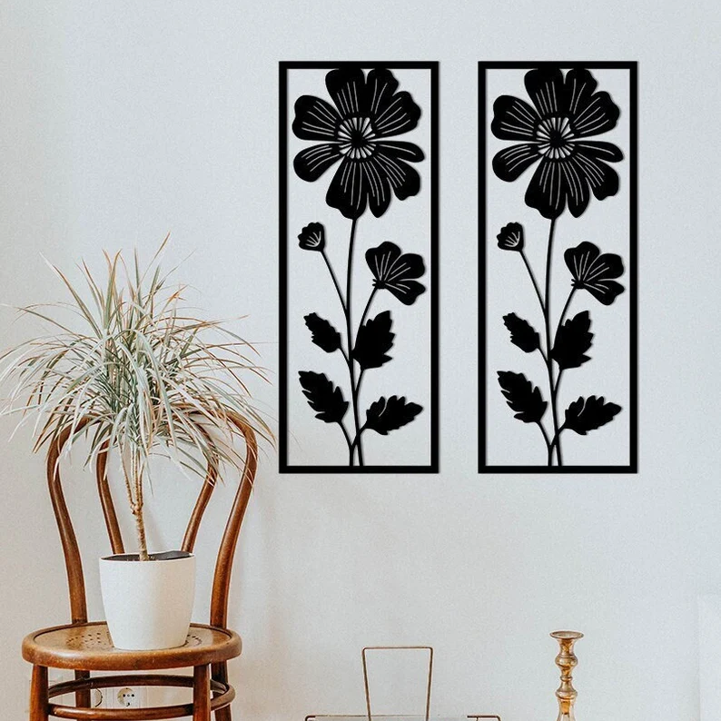 Floral Elegance Wood Wall Decor