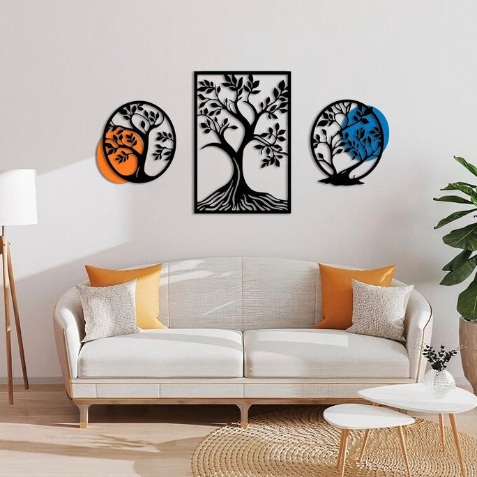Tree Of Life 3 Pieces Wood Wall Decor