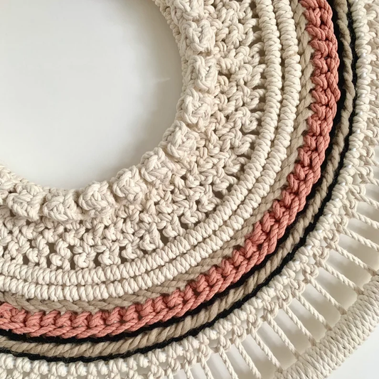 Ivory Threads of Charm Macrame Wall Hanging