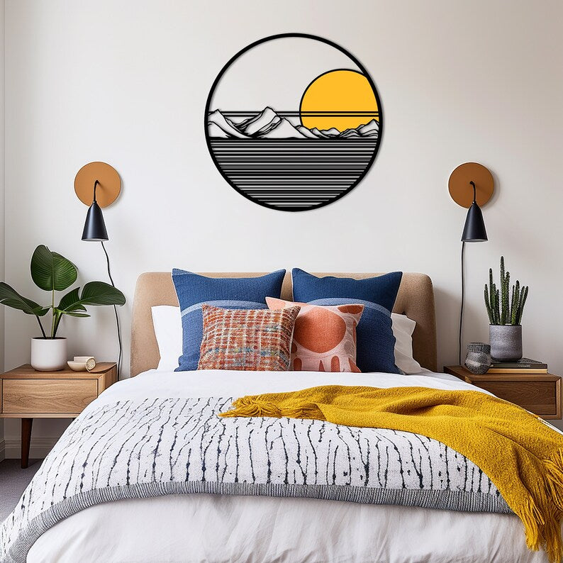Mountain And Sunset Wall Decor