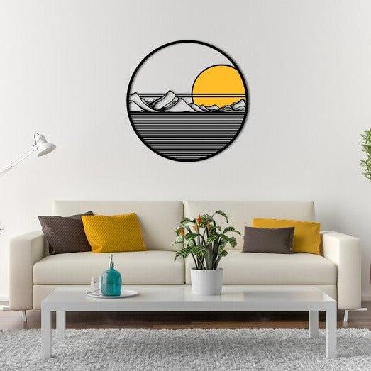Mountain And Sunset Wall Decor