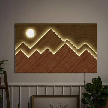 GlowMount LED Wood Wall Decor