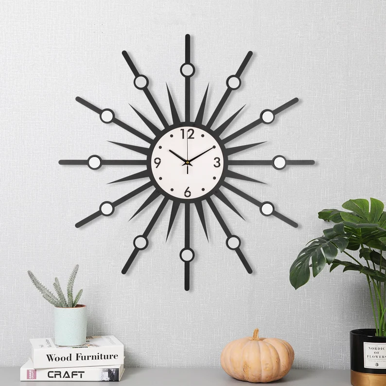 SunAura Wooden Wall Clock