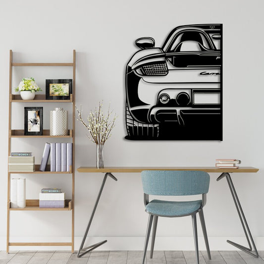 Porsche Rear View Car Wood Wall Decor