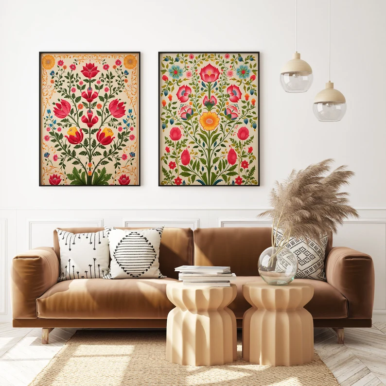 Exotic India Bloom Wall Painting