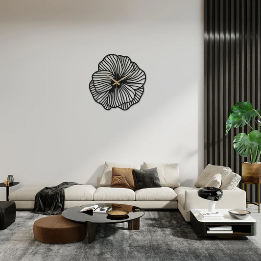 Rosewood Bloom Wall Clock