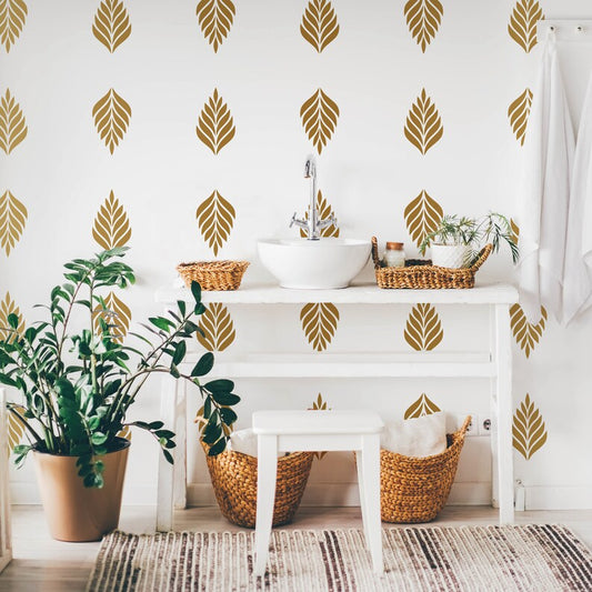 Boho Fern Flow Wall Sticker (SET OF 33 )