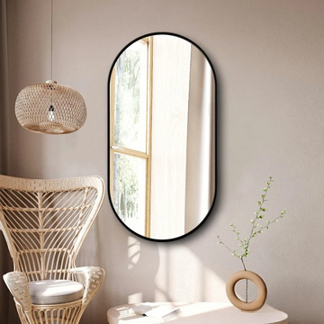 AuraCircle Mirror Wood Wall Decor