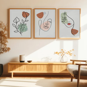 Boho Bloom Trio Wall Painting