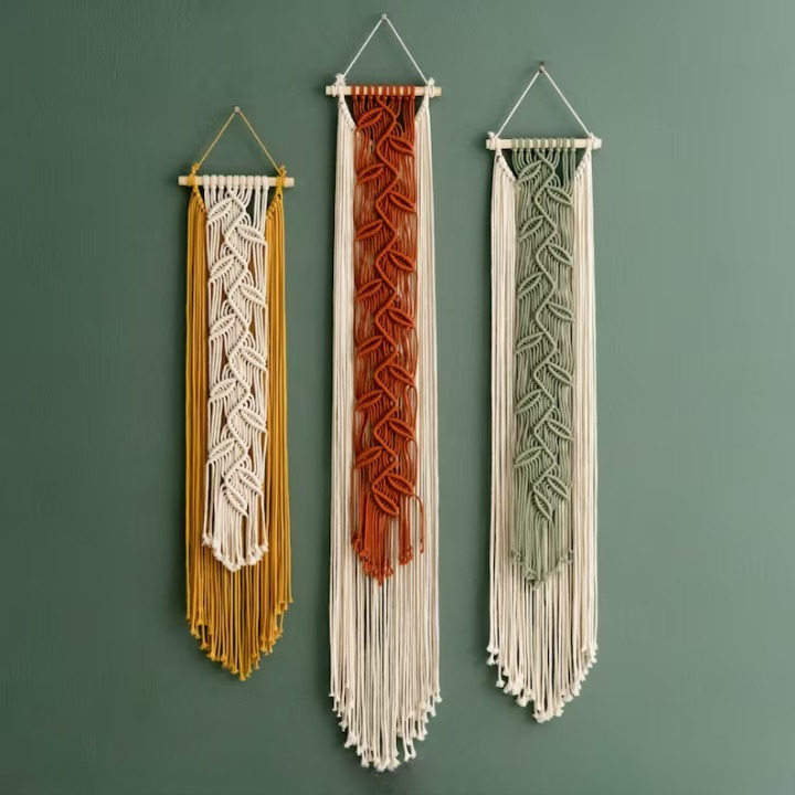 Dual Tone Elegance Macrame Hanging
