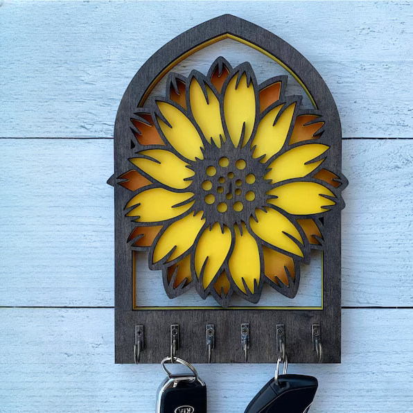 Sunflower Design Key Holder