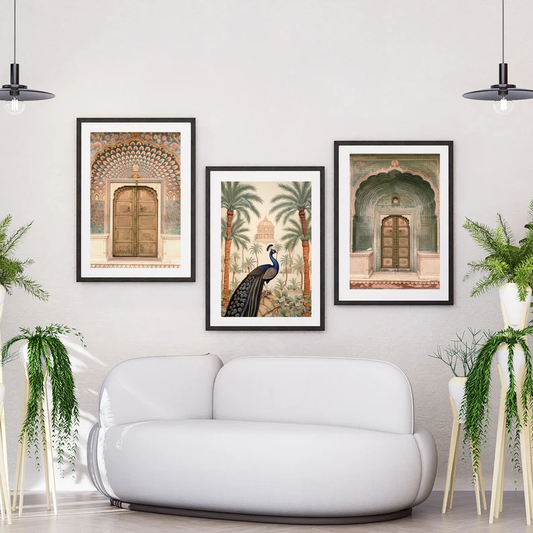Royal Gateway Trio Set Of 3 Wall Painting