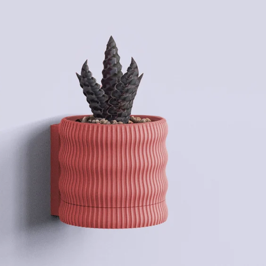 Abstract Wavy Wall Planter 3D Model