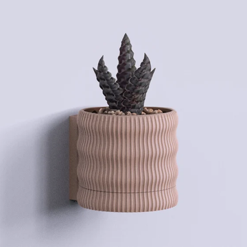 Abstract Wavy Wall Planter 3D Model
