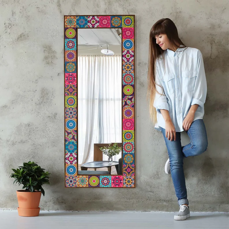 Mariposa Mexican Tile Mirror Wall Decor