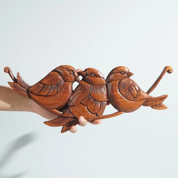 Three Little Birds Wood Wall Decor