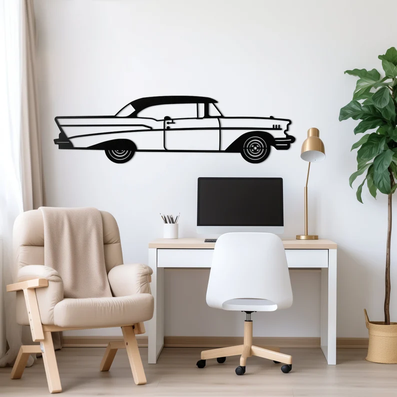 Chevrolet Bel Air Car Wood Wall Decor