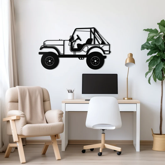 Civilian Jeep Car Wood Wall Decor