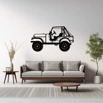 Civilian Jeep Car Wood Wall Decor