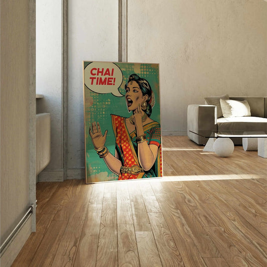 Chai Time Pop Wall Painting