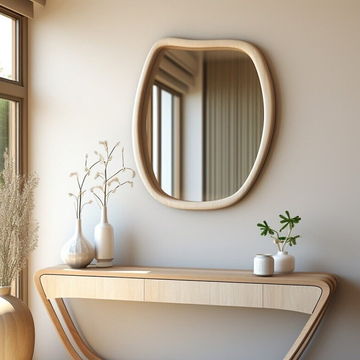 Applewood Reflection Mirror Wood Wall Decor