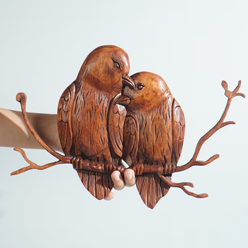 Minimal Perched Bird Wood Wall Decor