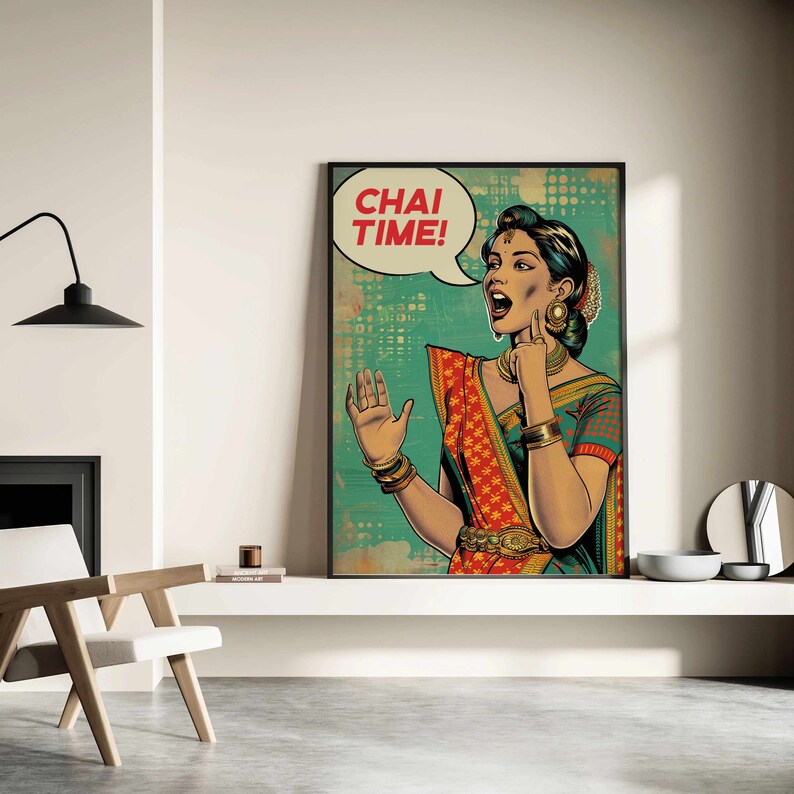Chai Time Pop Wall Painting