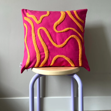 Vibrant Wavy Cushion Cover