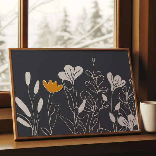 Floral Muse Modern Bloom Wall Painting