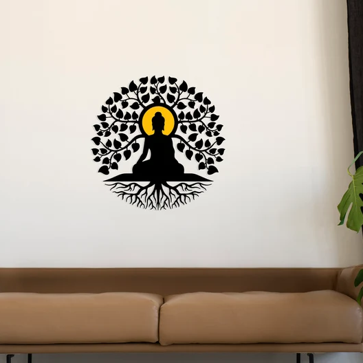 Buddha Tree of Life Wood Wall Decor