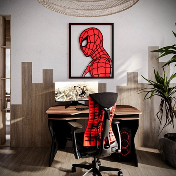 LED Spiderman Wood Wall Decor