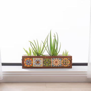 Window Flower Wood Planter Stand