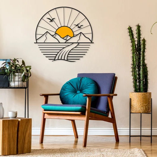 Radiant Sunscape Wall Wood Decor