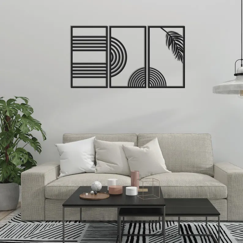 Refined Lines Contemporary Wood Wall Decor