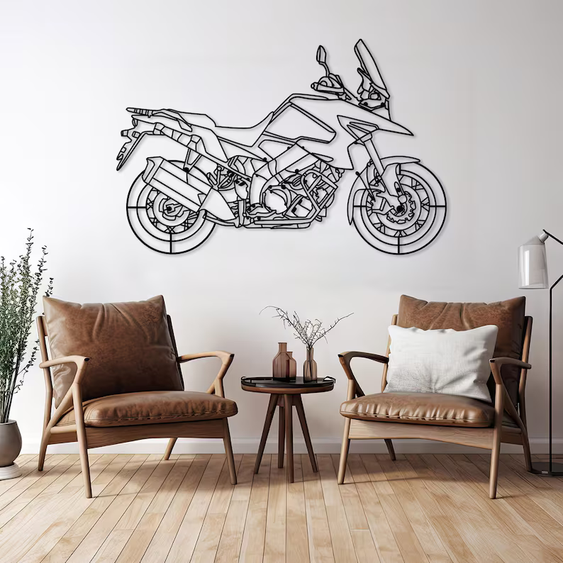 Suzuki V-Strom Bike Wood Wall Decor