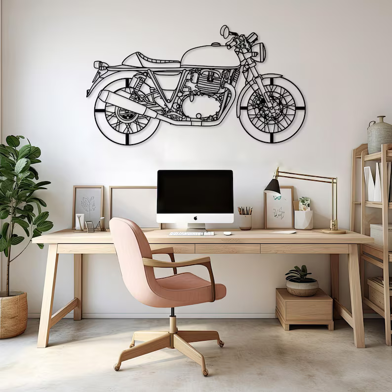 Royal Enfield GT 650 Wood Wall Decor