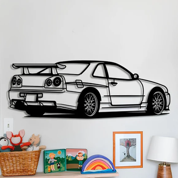 Skyline R Model Car Wood Wall Decor