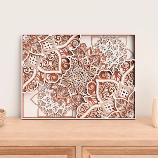 Blossom Harmony Mandala Wood Wall Decor
