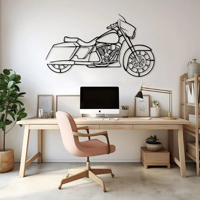 Harley-Davidson Street Bike Wood Wall Decor