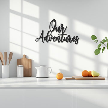 Our Adventures Sign Wood Wall Decor