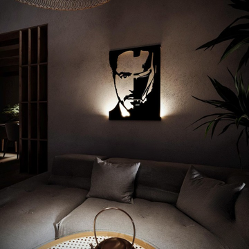 LED Iron Man Wood Wall Decor