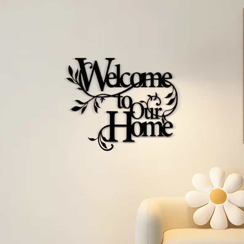 Home Welcome Sign Wood Wall Decor