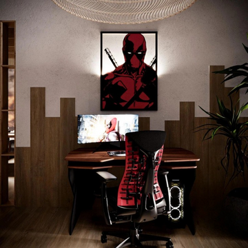 LED Deadpool Wood Wall Decor